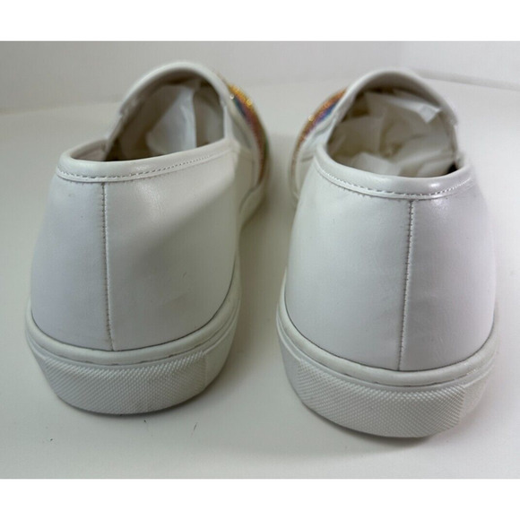Torrid Embellished Slip On Sneakers Celebrate Love Rainbow Shoes Women's Size 9W - Picture 6 of 15